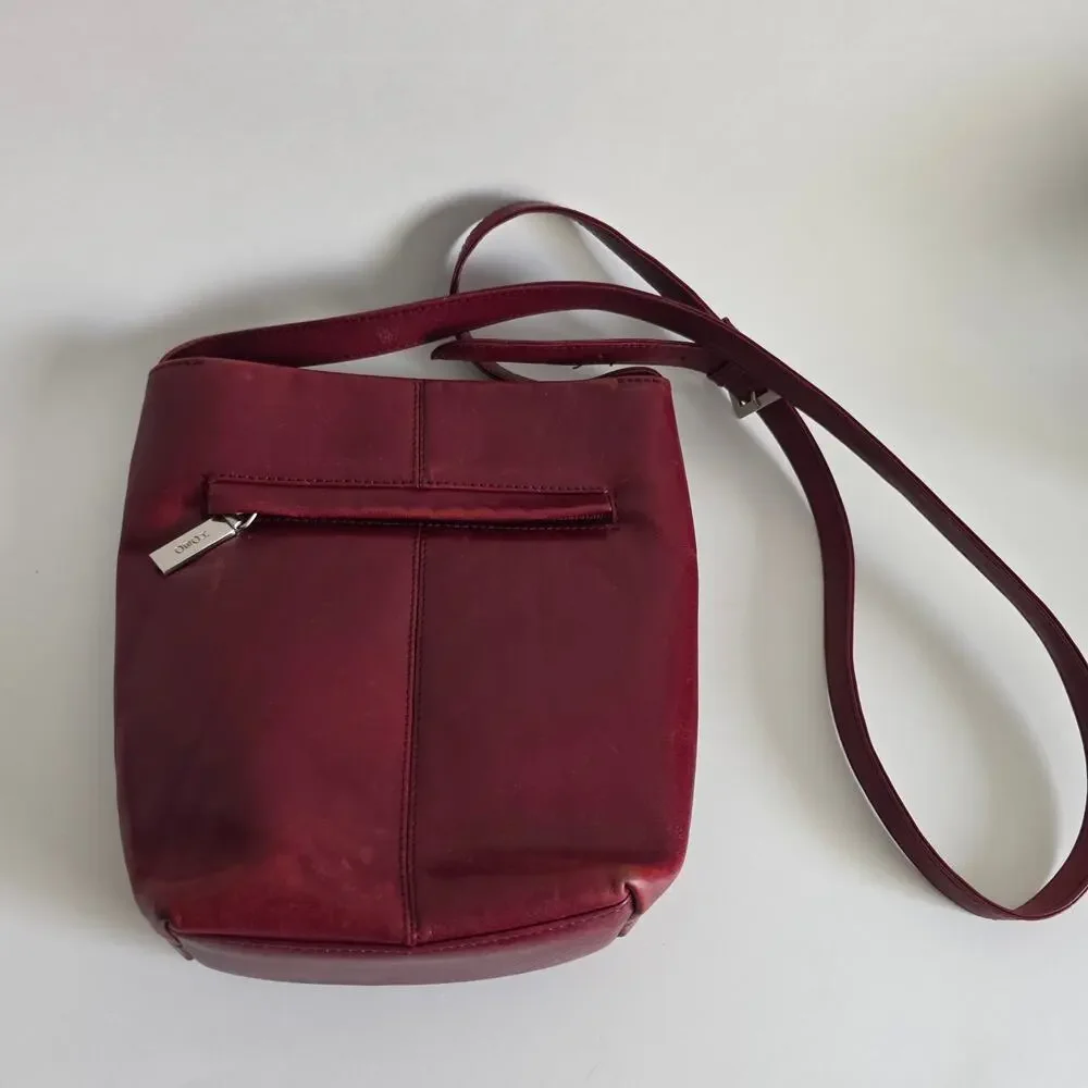 Hobo International Red Leather Crossbody Bag Adjustable Strap
